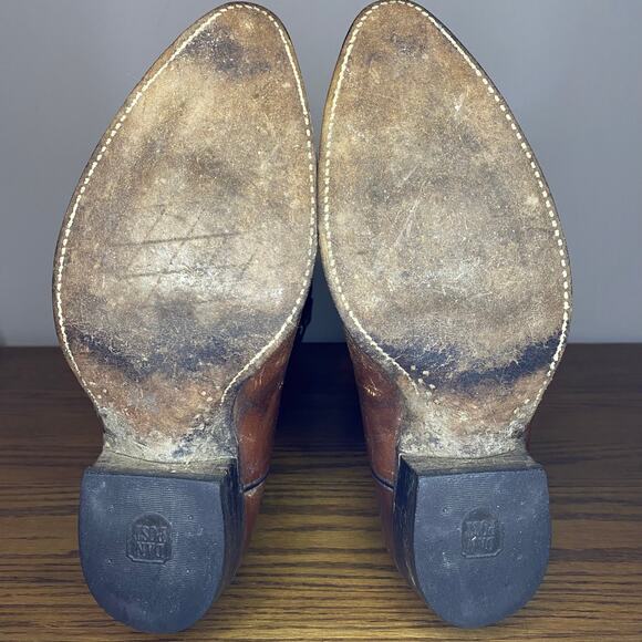 Vintage Dan Post Milwaukee Brown Leather Cowboy Western Boots Mens Size 8.5 D - Picture 6 of 7